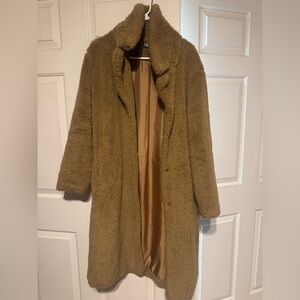Zara Women's Tan Teddy Jacket